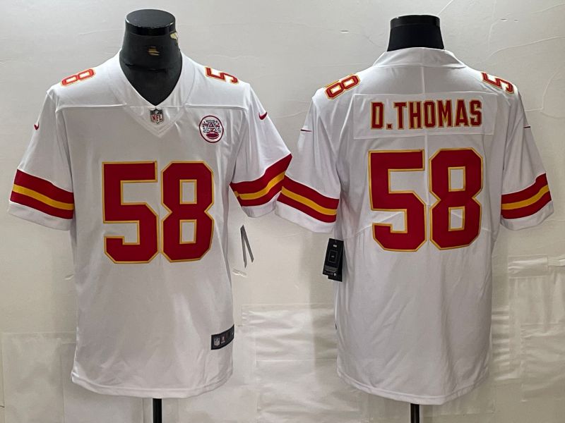Men Kansas City Chiefs 58 D.Thomas White 2024 Nike Vapor Untouchable Limited NFL Jersey